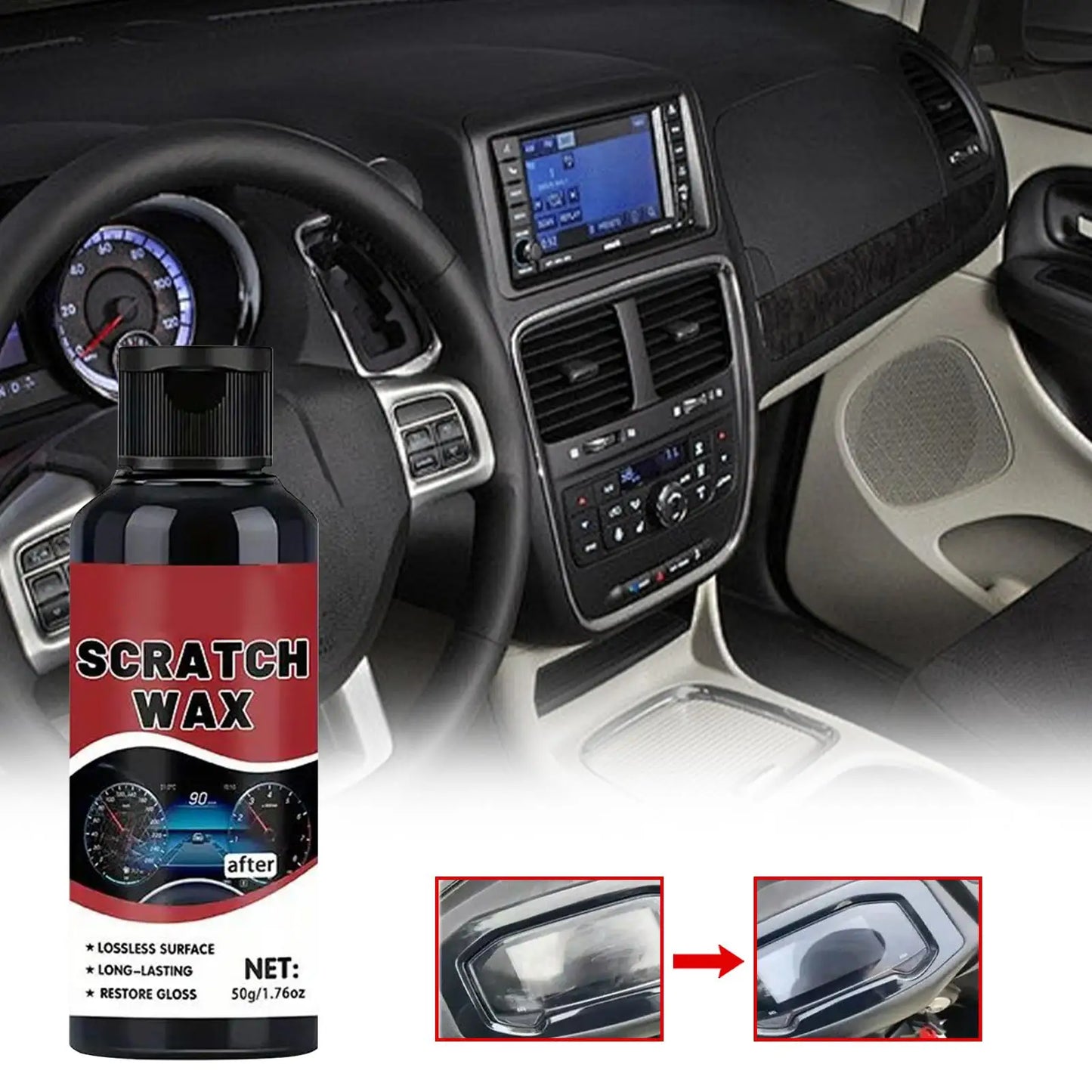 Car Interior Scratch Remover & Polish Wax 50g | Dashboard Care