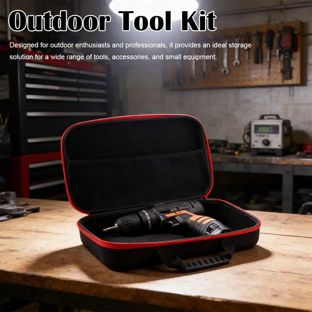 Hard Shell Drill Case – Shockproof Cordless Drill Storage Bag