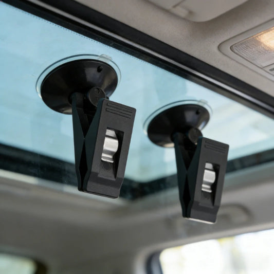 New Car Interior Window Clip Mount Black Suction Cap Clip Plastic Sucker Removable Holder for Sunshade Curtain Towel Ticket Tool Peaceful Pleasures Health and Wellness
