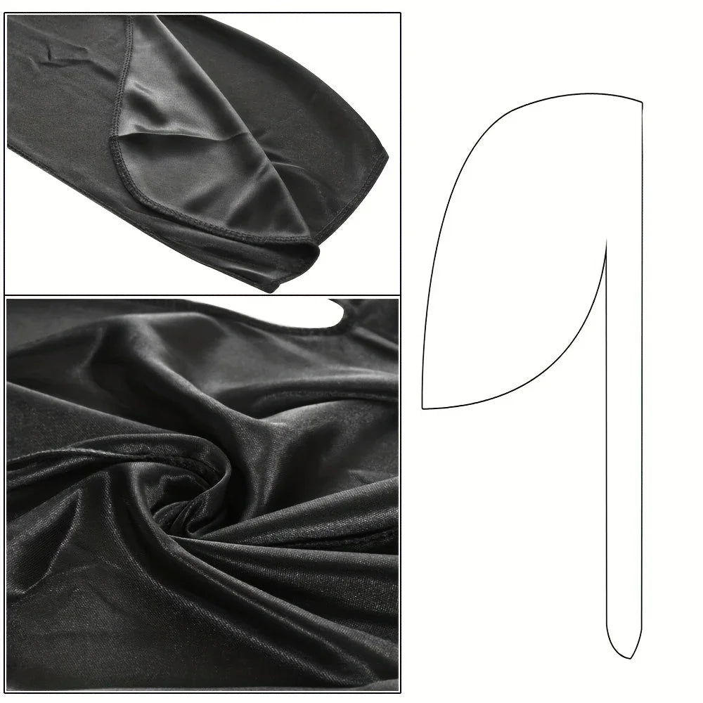 Men's Silky Durag Long Tail Bonnet | Waves Doo Rag Cap