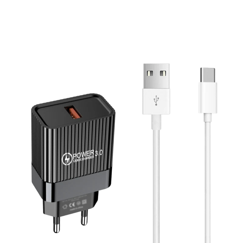 20W QC 3.0 Fast USB Wall Charger – EU/US Plug | All Phones