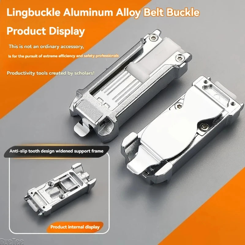 Quick-Release Tool Belt Buckle for Drills, Wrenches & Tape Measures