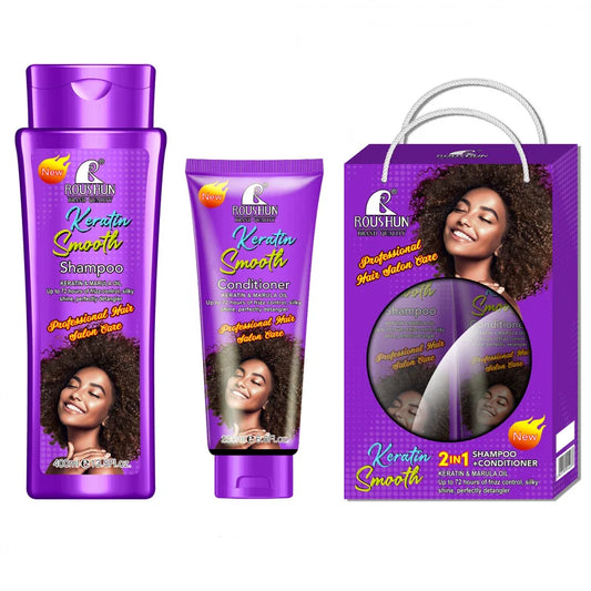 ROUSHUN Keratin Shampoo & Conditioner Set | Nourishing Hair Care Shampoo & Conditioner Set Oasis Select