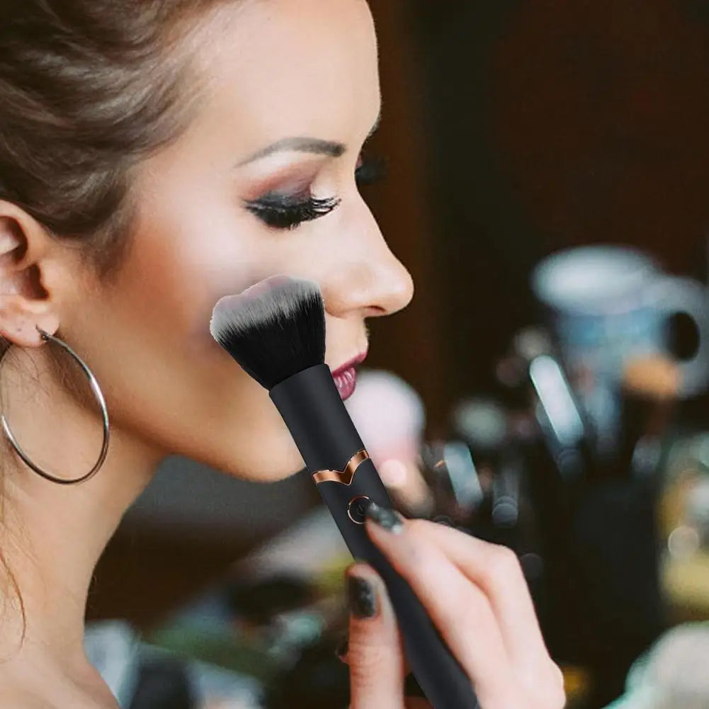 Electric Vibrating Makeup Brush – 10-Speed Rotating Peaceful Pleasures Health and Wellness