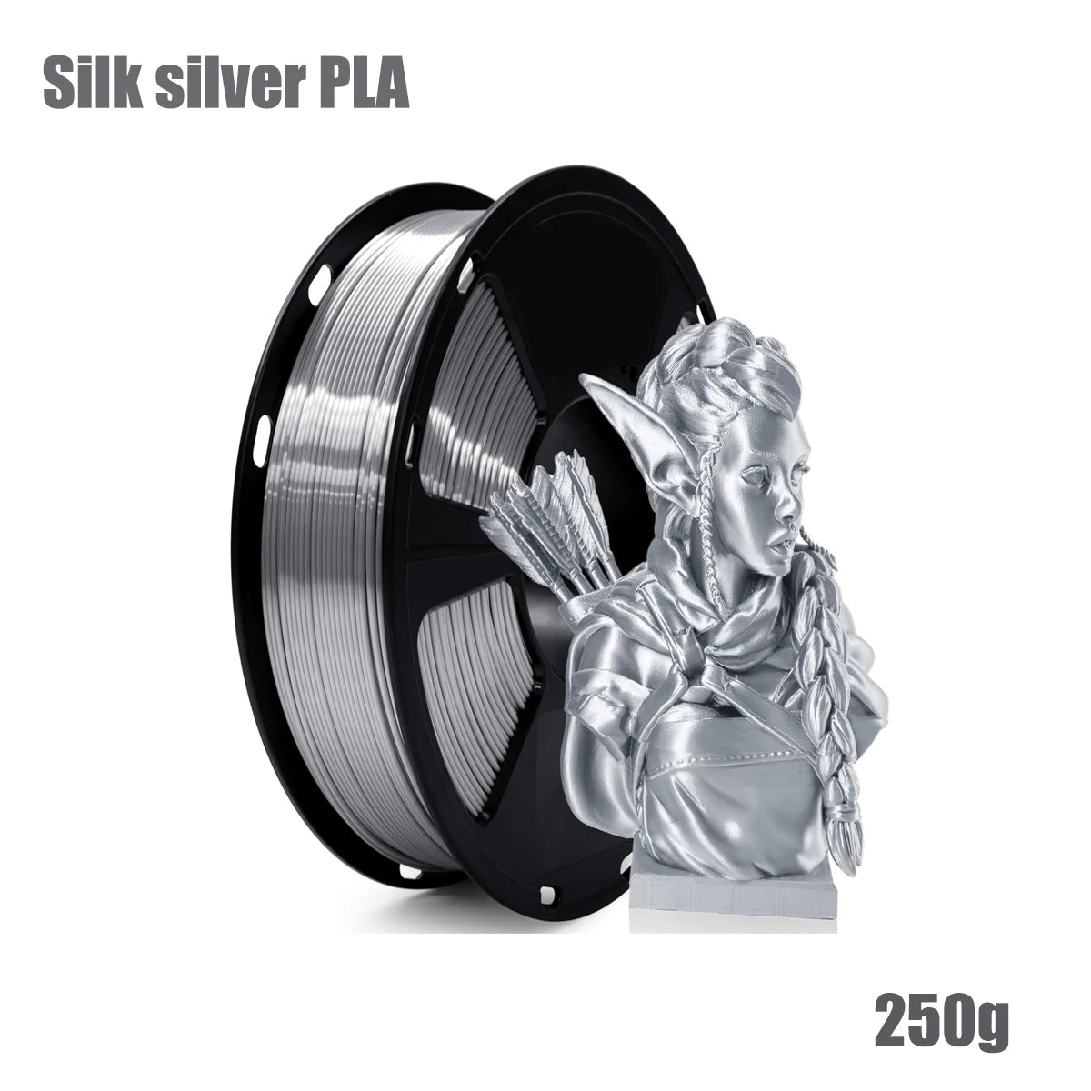 PLA 1.75mm 3D Filament Set 4 Colors ±0.02mm – 250g×4 Spools