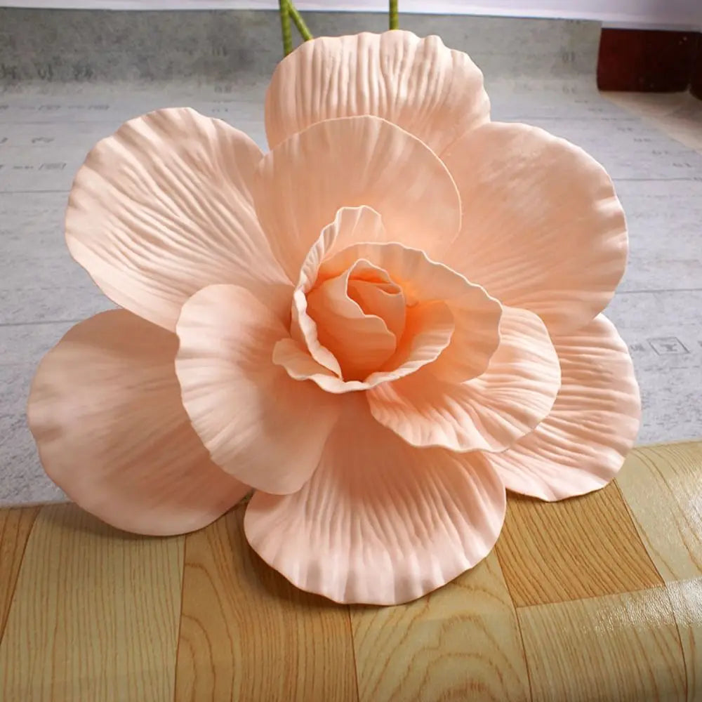 30cm Giant PE Foam Silk Rose Artificial Flower Branch | Wall Decor