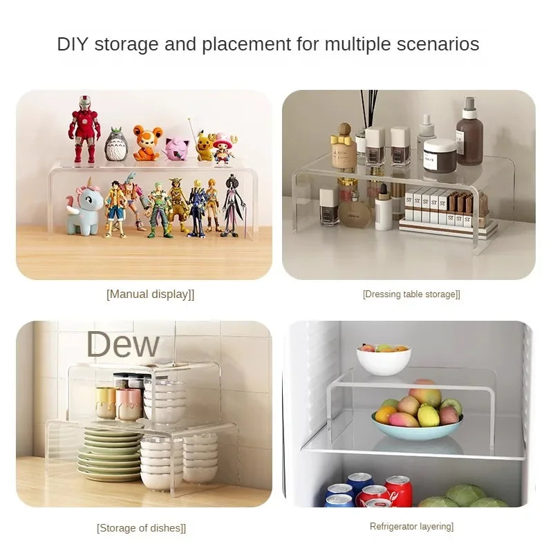 Clear Acrylic Shelf Organizer – Cosmetics, Perfume & Toy Display