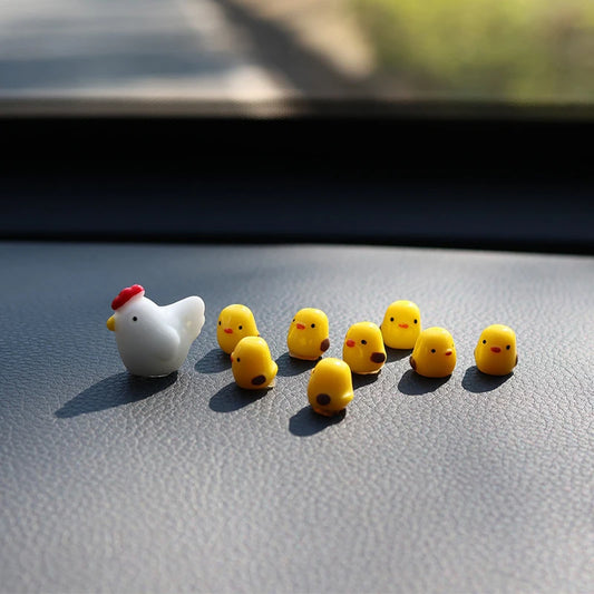 Cute Mini Chicken Car Dashboard Ornament | Chick Decor Dashboard Ornament Peaceful Pleasures Health and Wellness