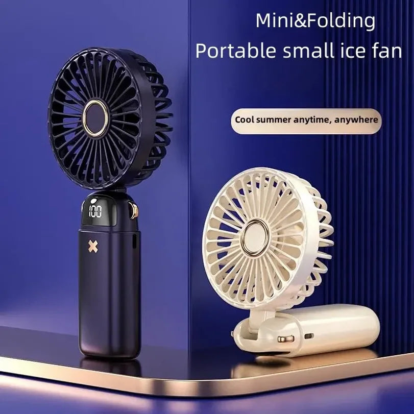 Mini Portable Fan 5-Speed USB Handheld & Neck Fan with Stand