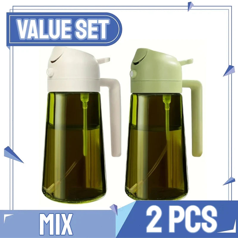 2-in-1 Oil Spray & Pour Bottle | 500ml Olive Oil Dispenser