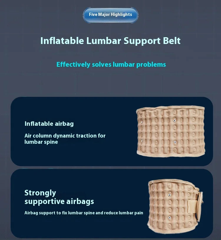 Inflatable Lumbar Support Belt – Air Traction Waist Brace