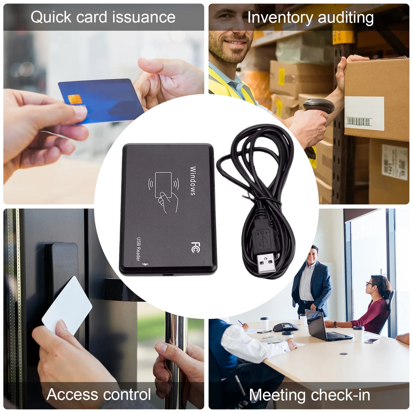 1/2/3Pcs NFC Reader 13.56MHz Access Control Encrypted Programmer with LED Indicator/Buzzer Compatible for Windows Linux MacOS Peaceful Pleasures Health and Wellness