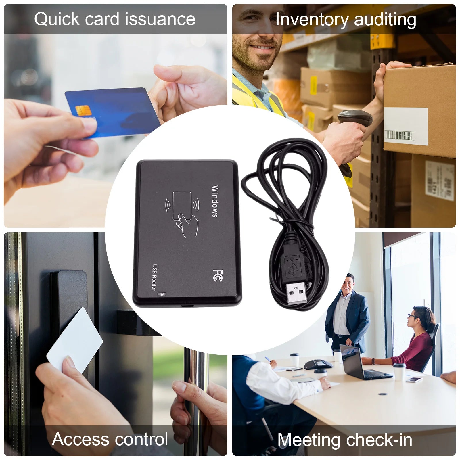 1/2/3Pcs NFC Reader 13.56MHz Access Control Encrypted Programmer with LED Indicator/Buzzer Compatible for Windows Linux MacOS Peaceful Pleasures Health and Wellness