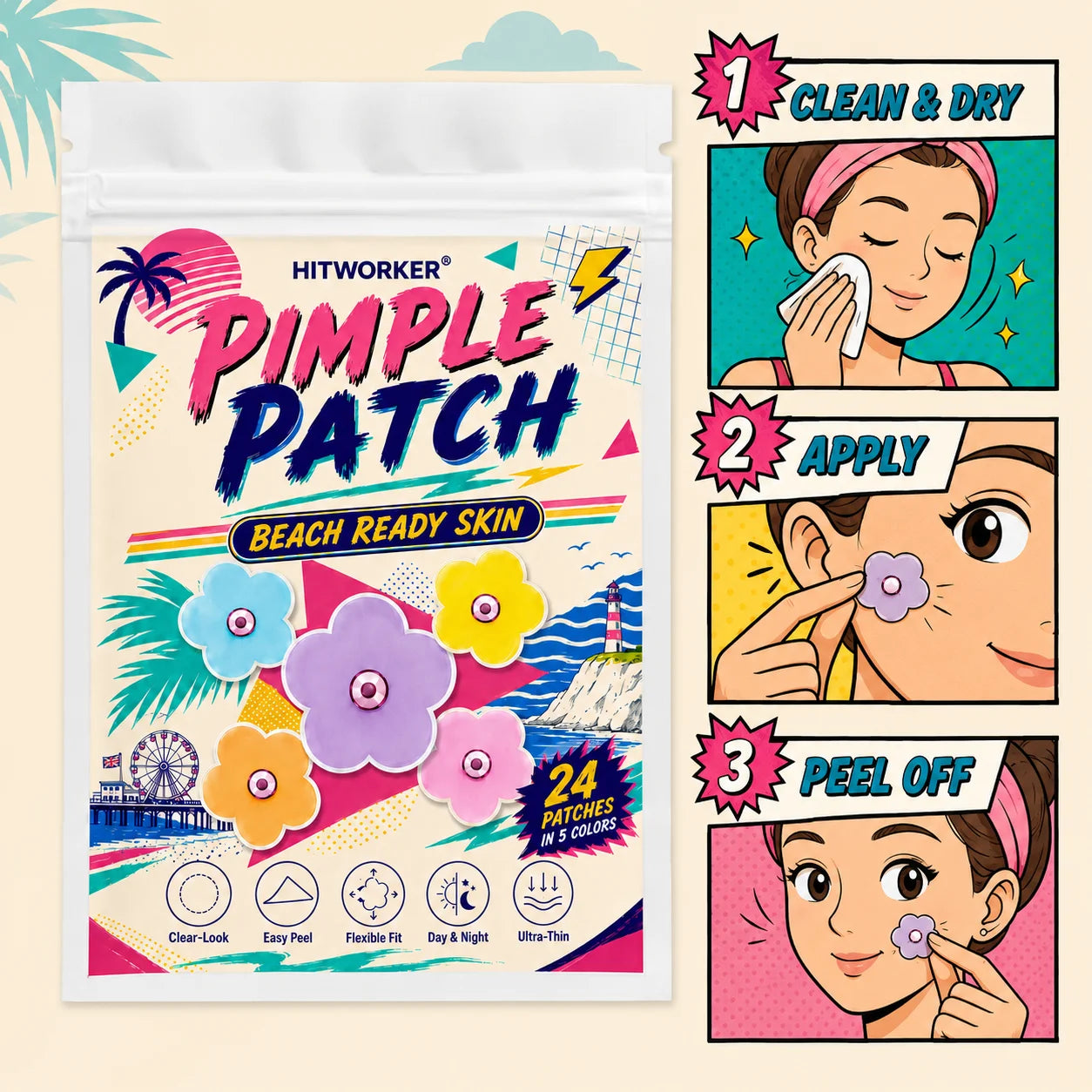 Flower Hydrocolloid Spot Patches 50/125pcs – Cute Blemish Stickers