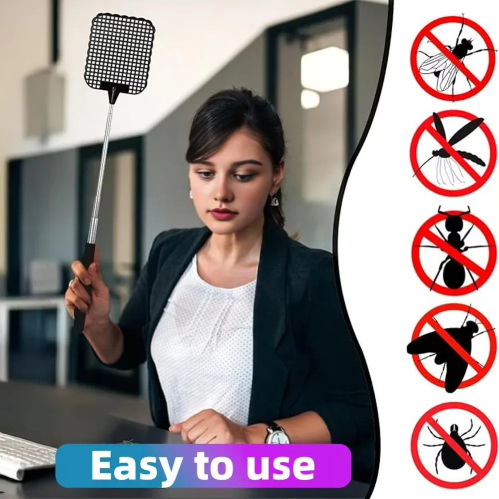 Fly Swatters Telescopic Extendable Prevent Pest Mosquito Garden Adjustable Flapper Trap Retractable Tool Swatter Supplies Peaceful Pleasures Health and Wellness