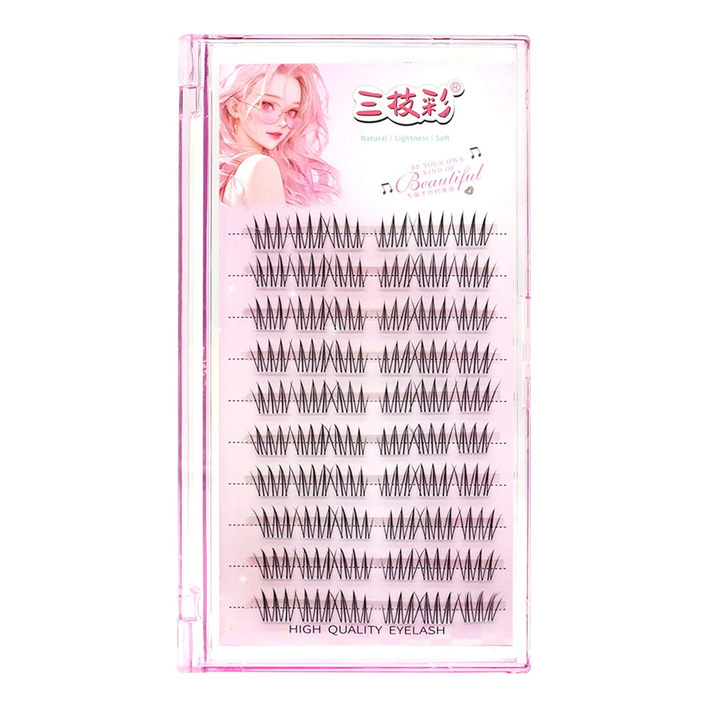Korean Cluster Lashes | No Glue C Curl Wispy False Eyelashes