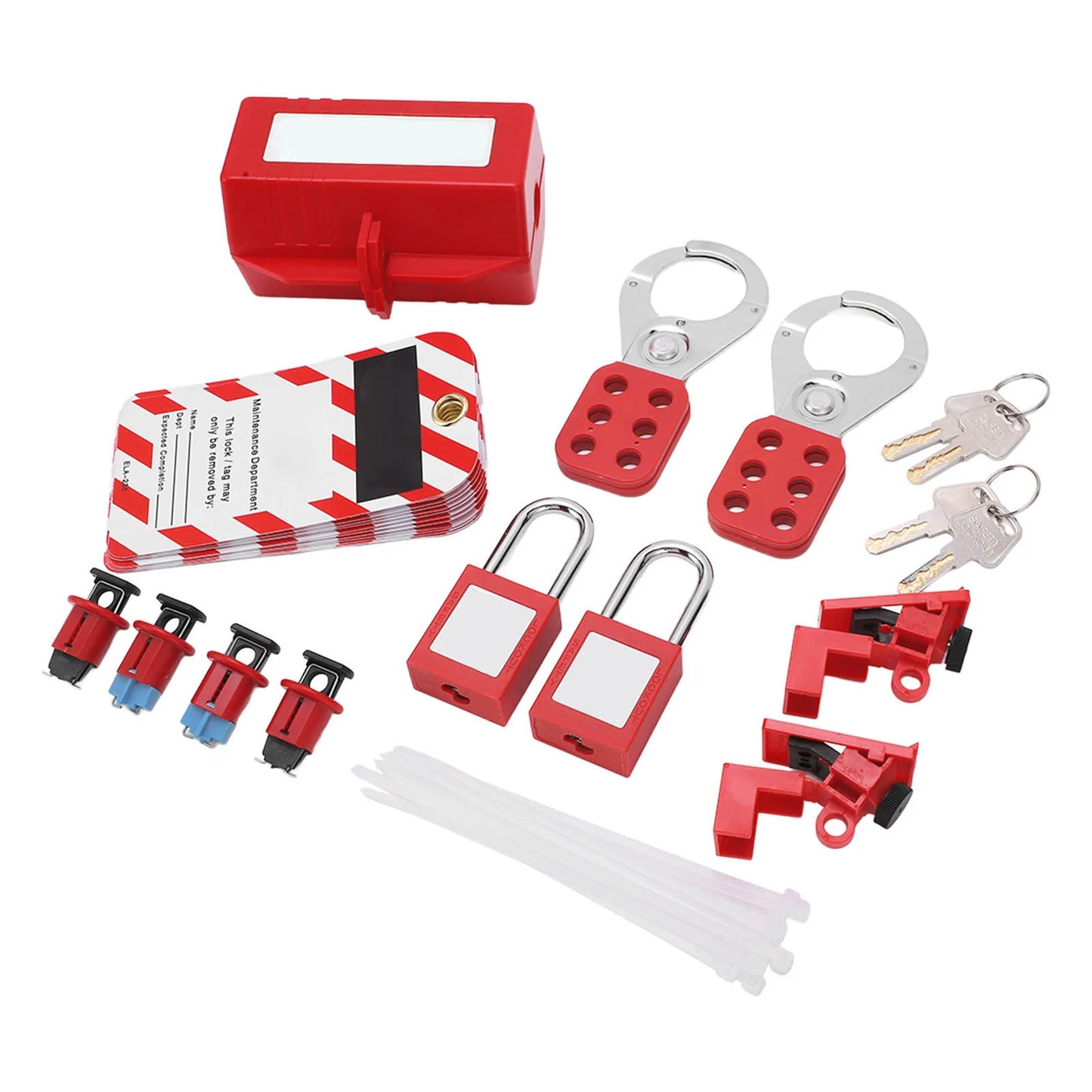 Lockout Tagout Kit – Circuit Breaker LOTO Padlock & Hasp Set