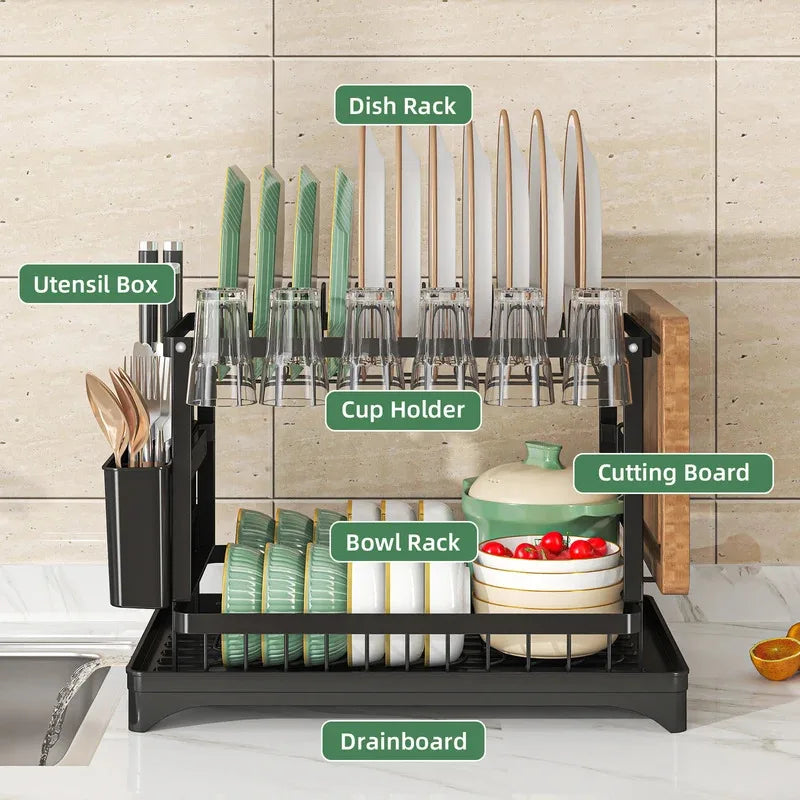 Stainless Steel Dish Rack – Hygienic Space-Saving Kitchen Organizer