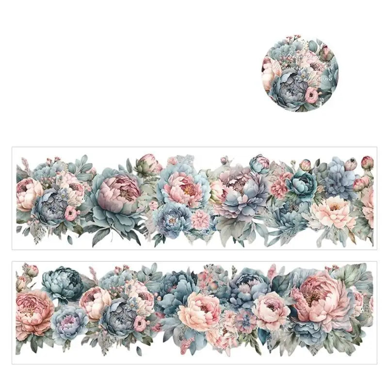 Floral PET Decorative Tape Roll 2m | Flower Series Craft Tape