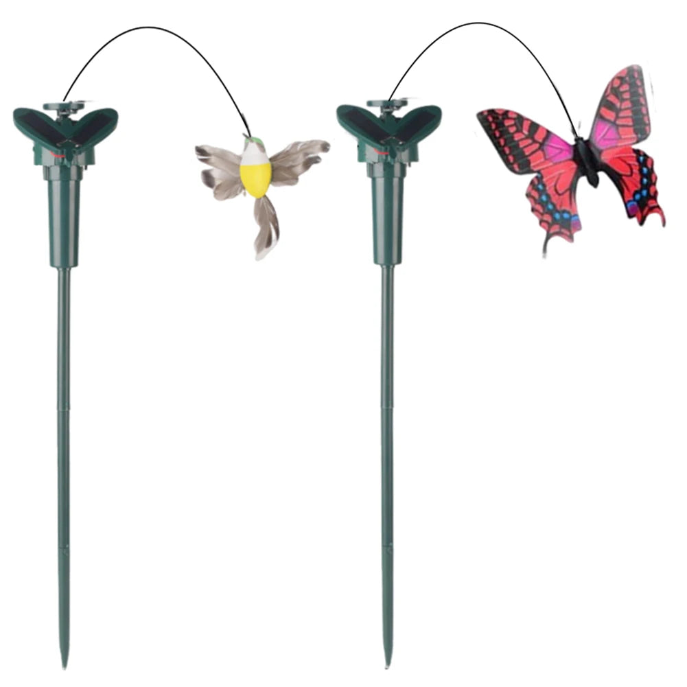 1-3Pcs Solar Powered Flying Wobble Fluttering Butterfly Ornament Cute Animal Solar Flying Butterfly Decor Yard Outdoor Decor Peaceful Pleasures Health and Wellness