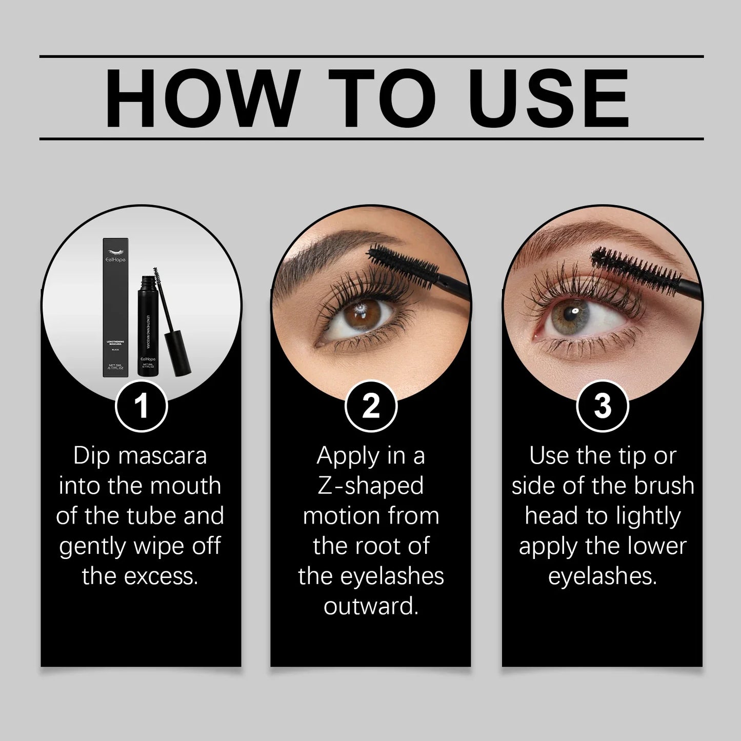 Eelhope Volumizing Waterproof Mascara – Lengthening & Curling
