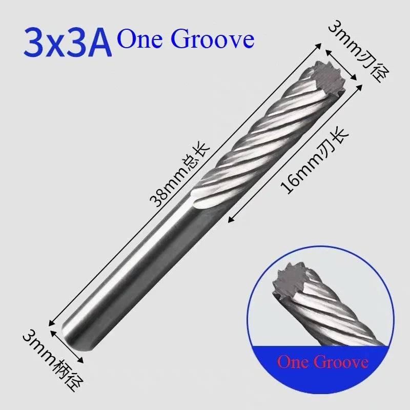 Tungsten Carbide Rotary Burr Set – 3mm Shank Grinding & Engraving