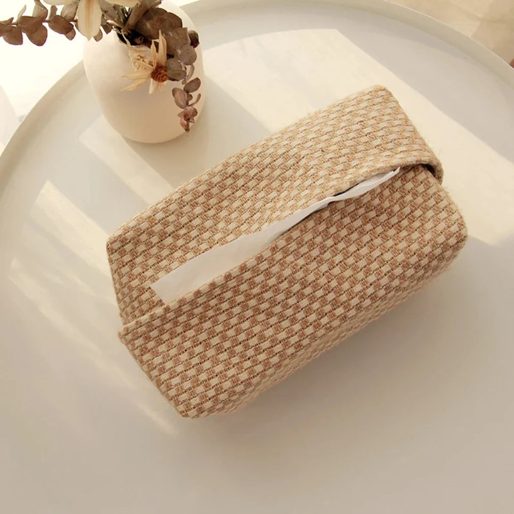 Japanese Cotton Linen Tissue Box Cover & Napkin Holder