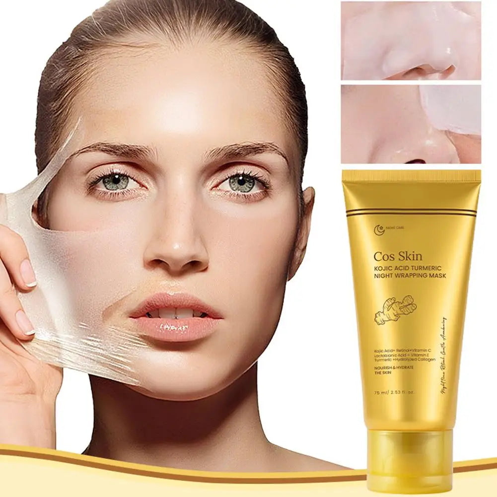 Kojic Acid & Turmeric Overnight Peel-Off Mask | Glowing Skin Overnight Face Mask Peaceful Pleasures Health and Wellness