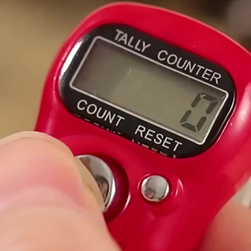 Versatile Mini Finger Counter Compass LED Electronic Handheld Tally Counter Clicker Counter Ring 0-99999 Peaceful Pleasures Health and Wellness