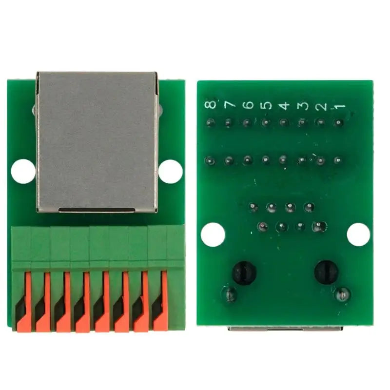 Data Adapter Board Female Socket Guide Rail Installation Terminals Connector RJ45 Network Port Terminal Block Welding Free Peaceful Pleasures Health and Wellness