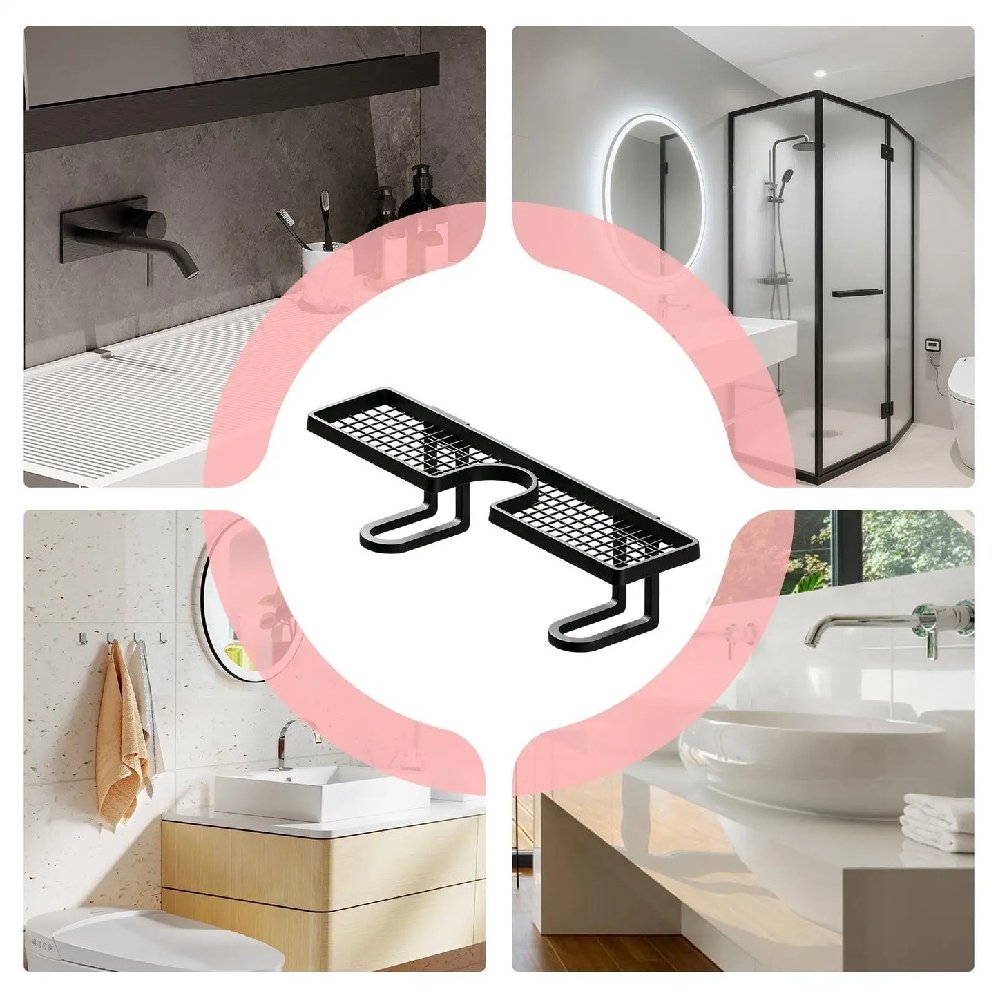 50cm Over-Faucet Sink Shelf | No-Drill Bathroom Organizer