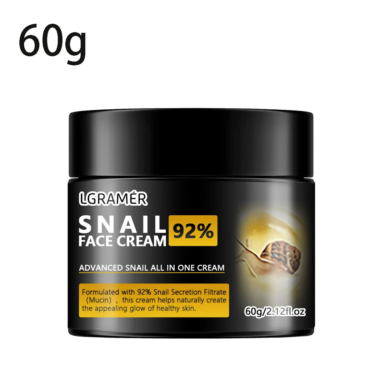 LGRAMER Snail Face Cream – Collagen Anti-Aging Moisturizer