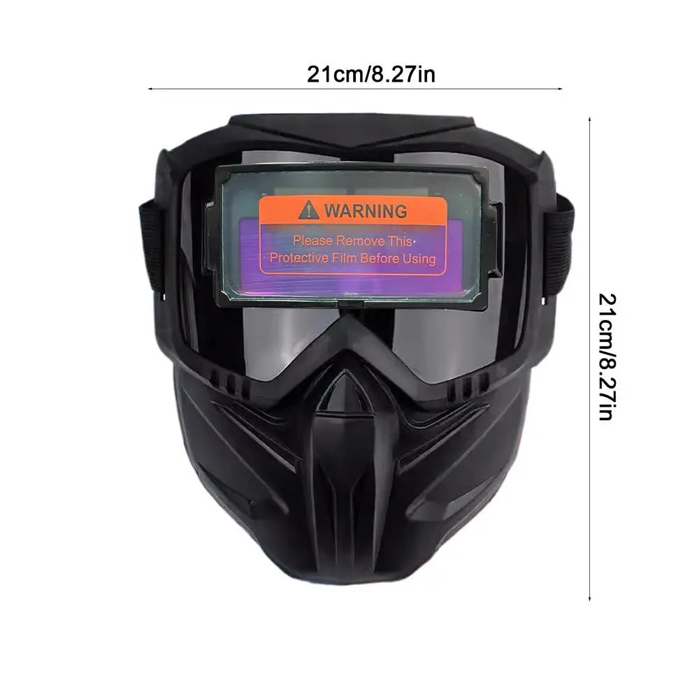 Auto Darkening Welding Helmet | Large View Antiglare Face Shield Welding Helmet Peaceful Pleasures Health and Wellness A