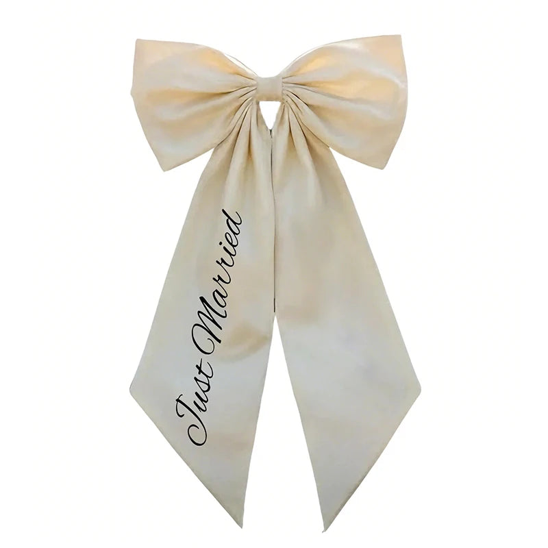 Just Married Big Car Bow | Wedding & Bridal Shower Decoration Wedding Car Decoration Peaceful Pleasures Health and Wellness D 60X100CM