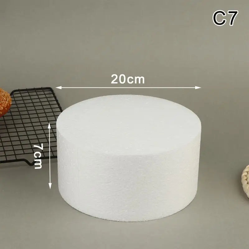 4/6/8/10 Inch Cake Foam Mould PS Foam Flower Decor Cake Dummy Practice Sugarcraft Model DIY Decorations Peaceful Pleasures Health and Wellness C 20x7cm