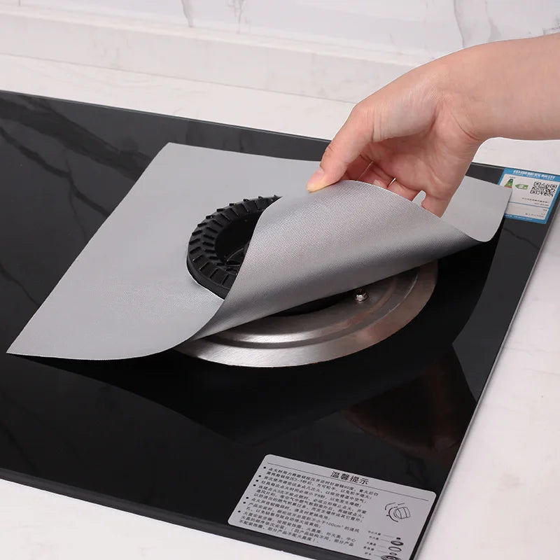 4Pcs Gas Stove Protectors Kitchen Reusable Burner Covers Mat Protector Cleaning Pad Liner Cover top gas stove protectors Peaceful Pleasures Health and Wellness
