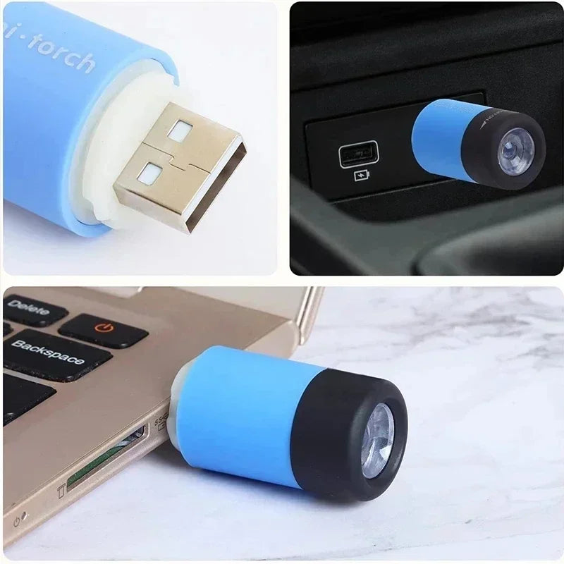USB Rechargeable Mini LED Keychain Flashlight | Waterproof