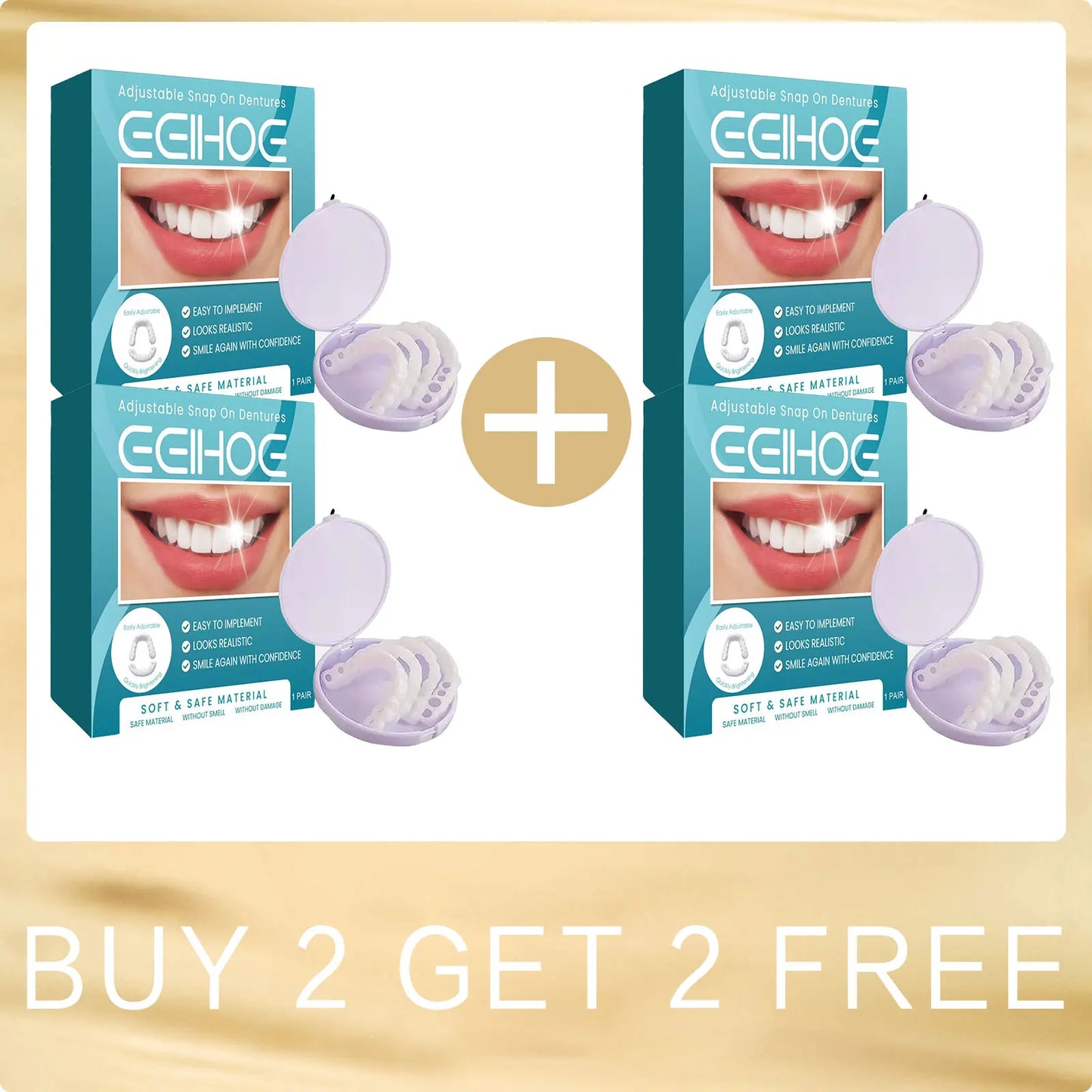 Snap-On Teeth Veneers | Temporary Whitening Tooth Cover