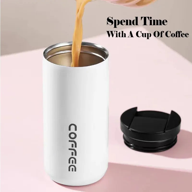 Stainless Steel Vacuum Thermos Travel Mug – Leakproof 12-24Hr