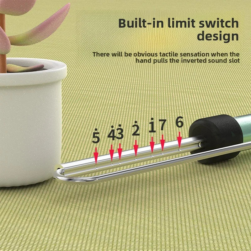 Metal Slide Whistle Scale Sliding Flute Steel Rod Musical