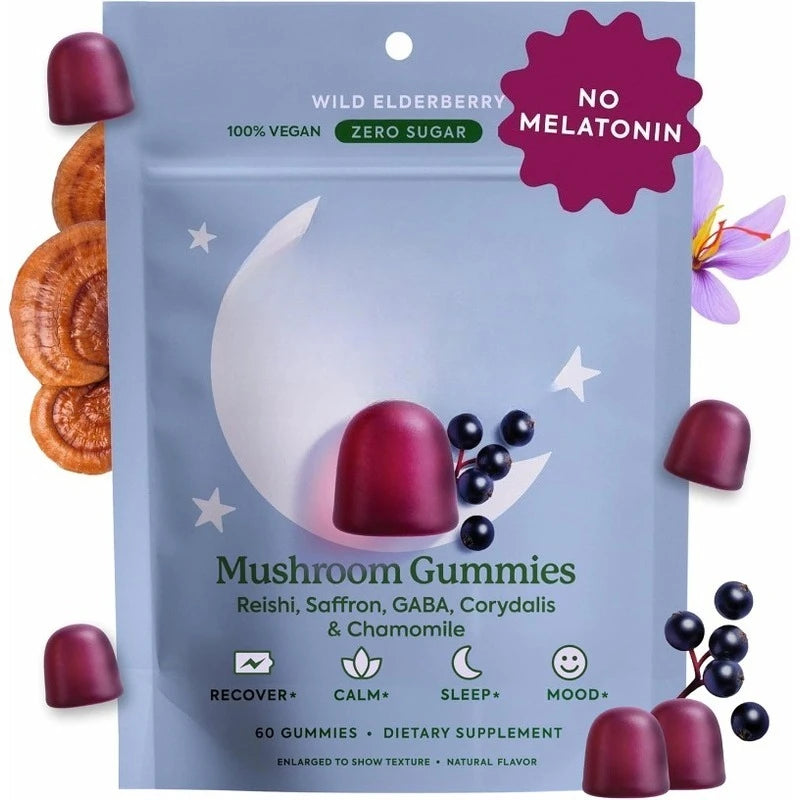 Mushroom Gummies – Reishi, GABA, Saffron & Chamomile | 60ct