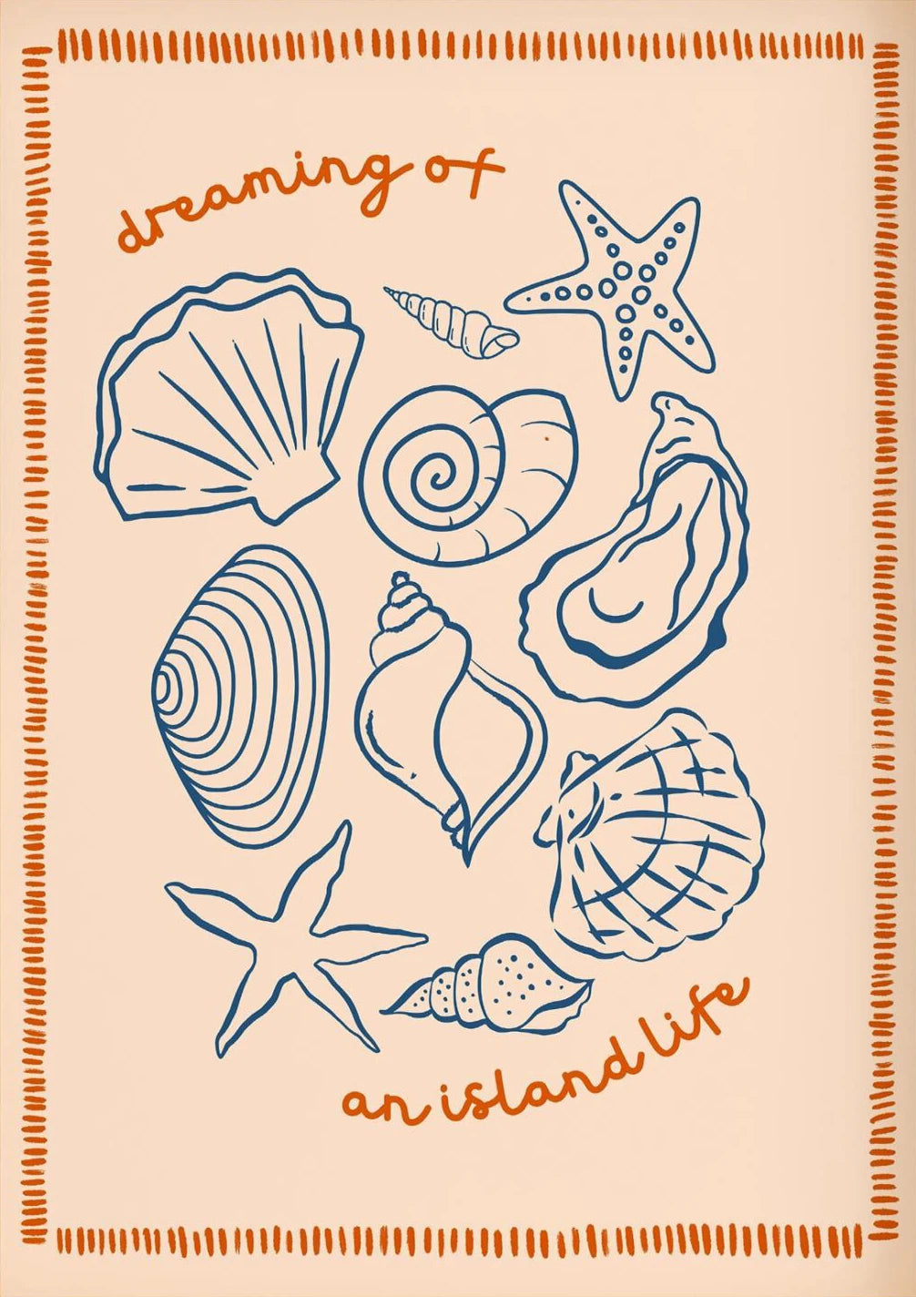Tropical Preppy Seashell Beach Summer Poster Print Wine Lobster Canvas Art Painting Pictures Home for Modern Living Room Decor Peaceful Pleasures Health and Wellness TL3346 40x60cm Unframed