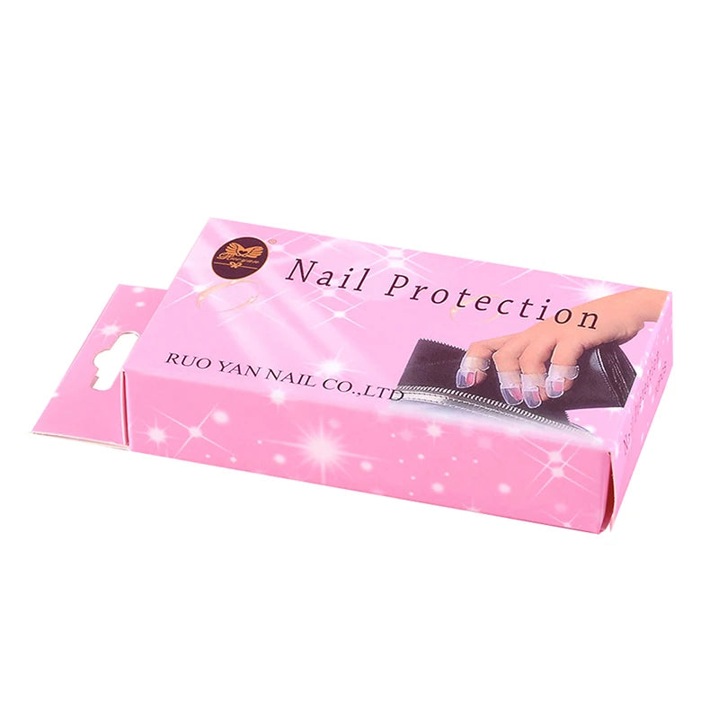 10Pcs/Set Manicure Finger Transparent Protective Cover Polish Varnish Shield Protection Clip Protector DIY Nail Art Tips Tools Peaceful Pleasures Health and Wellness