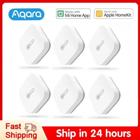 Aqara Temperature Sensor Zigbee Smart Air Pressure Humidity Environment Sensor Wireless Smart Control For XiaomiMi home APP Peaceful Pleasures Health and Wellness Aqara Sensor 2pcs China Mainland