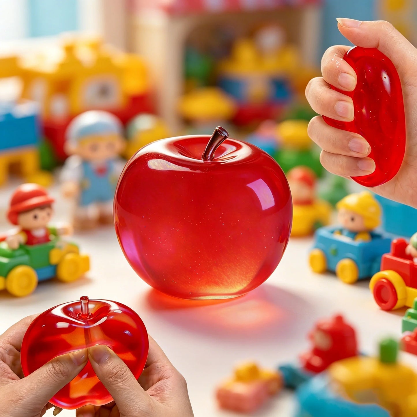 Apple Squishy Squeeze Ball – Soft TPR Fidget Sensory Toy