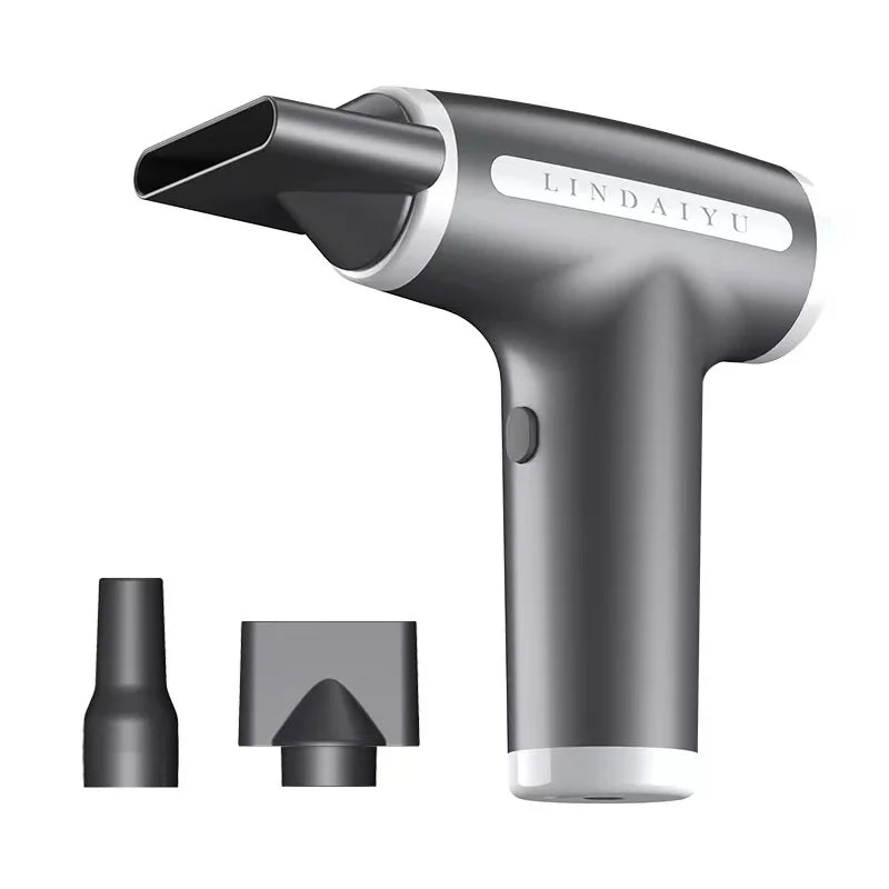 Wireless Hair Dryer High-Power Wind Fast Cleaning Dust Blowing Blow Dryer Household Outdoor USB Multifunctional Hairdryer Peaceful Pleasures Health and Wellness Dark gray