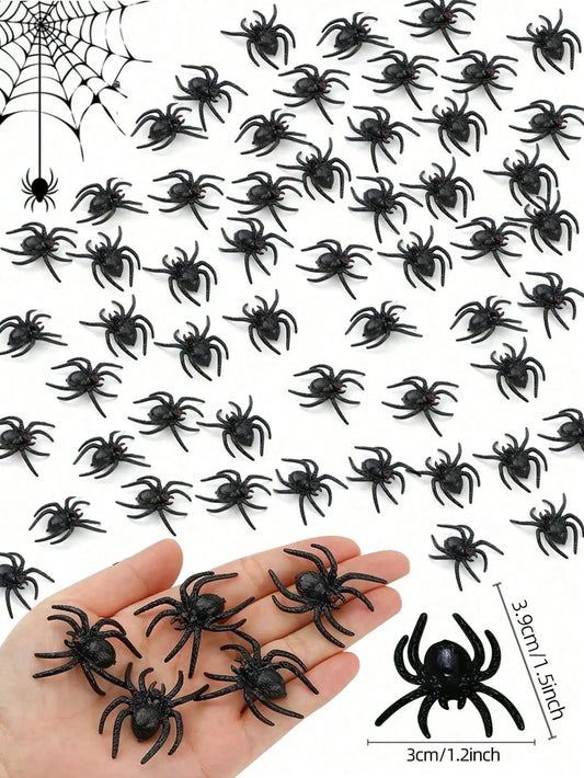 Realistic Plastic Spider Toys – Halloween Prank Props 20/50 PCS Halloween Prank Props Peaceful Pleasures Health and Wellness