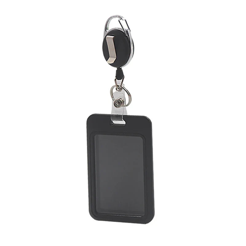 Retractable Slide Cover ID Card Holder & Badge Sleeve