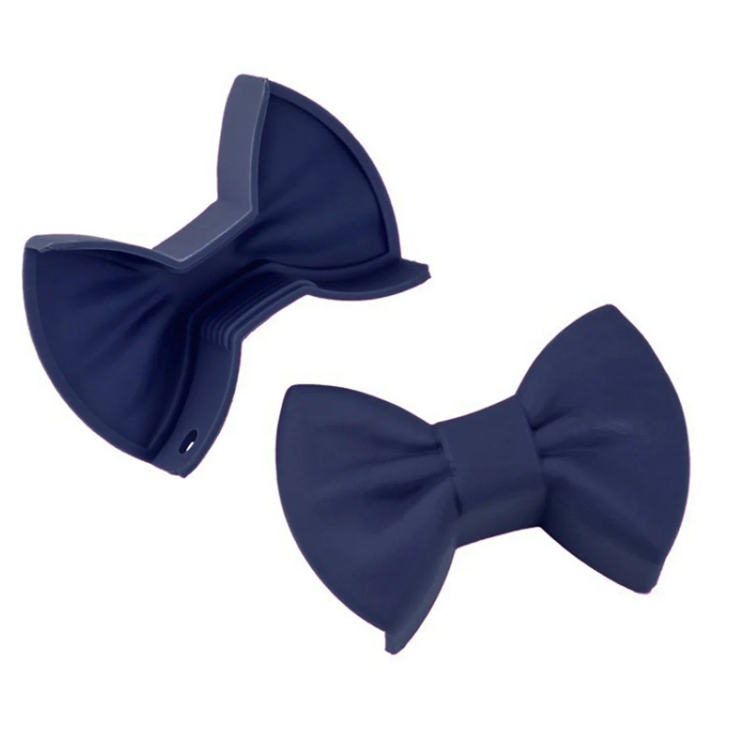 2PCS Silicone Oven Mitts Creative Bow Shape Oven Gloves Heat Resistant Pot Holders for Cooking Mini Oven Gloves Kitchen Tool Hot Peaceful Pleasures Health and Wellness dark blue