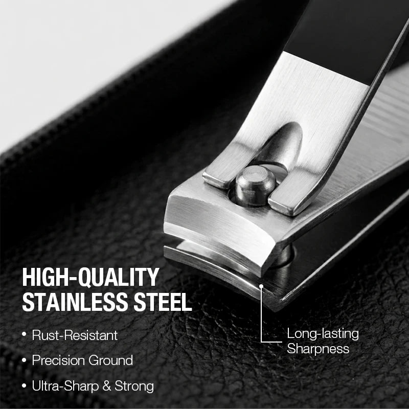18PCS Professional Nail Clipper Set Home Set Stainless Steel Nail Clippers Hand and Foot Care with Zipper Case for Men & Women Peaceful Pleasures Health and Wellness